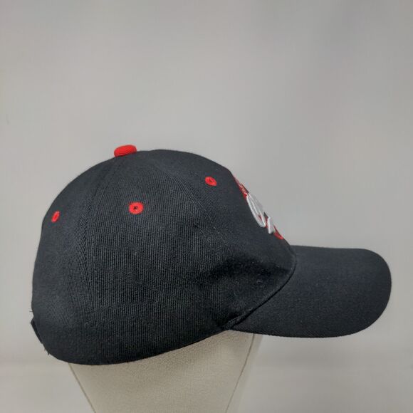 Chicago Strapback Hat Black One Size Adjustable Embroidered 6 Panel - Picture 4 of 7